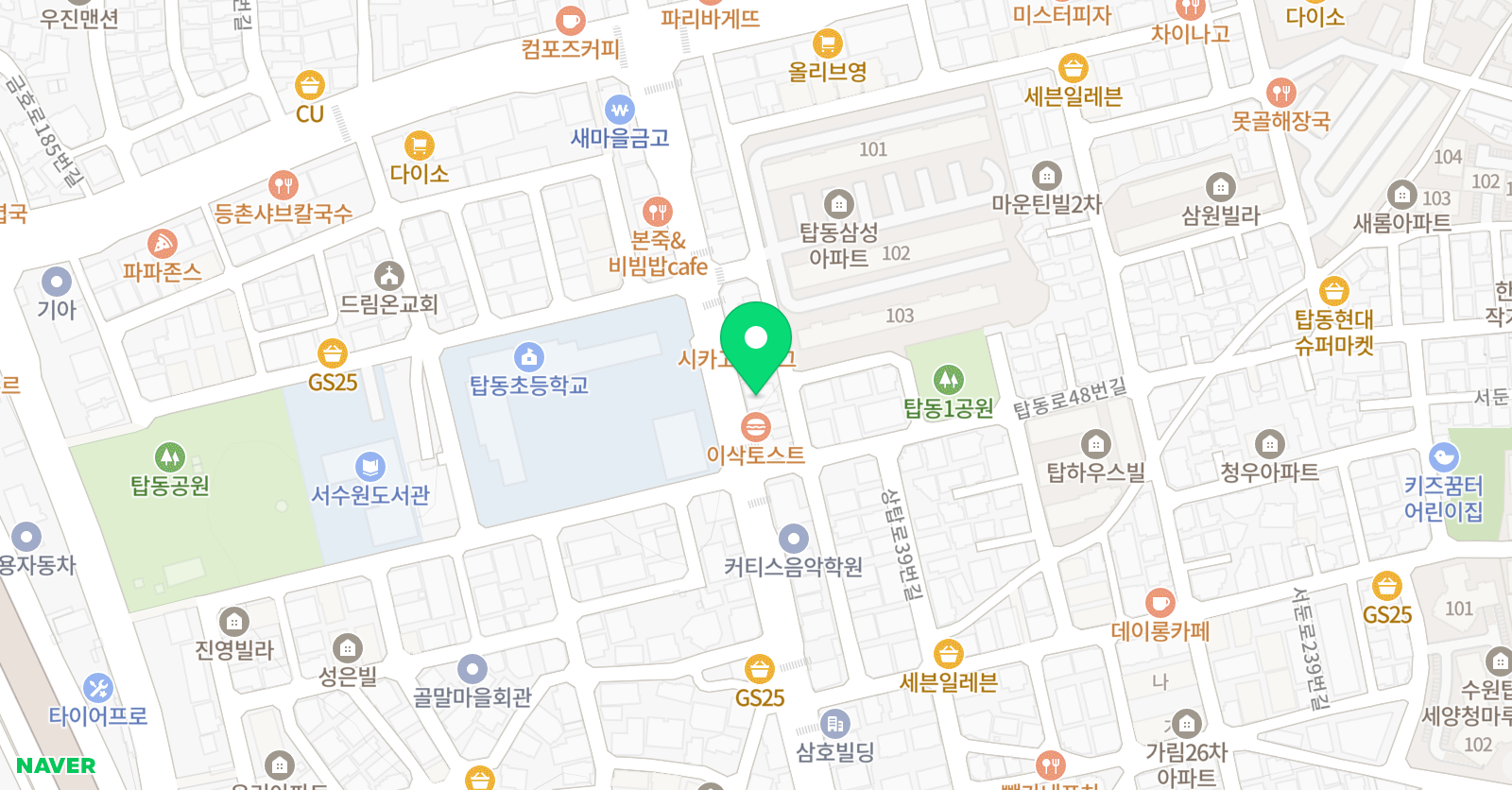 클래스 피아노음악학원 위치