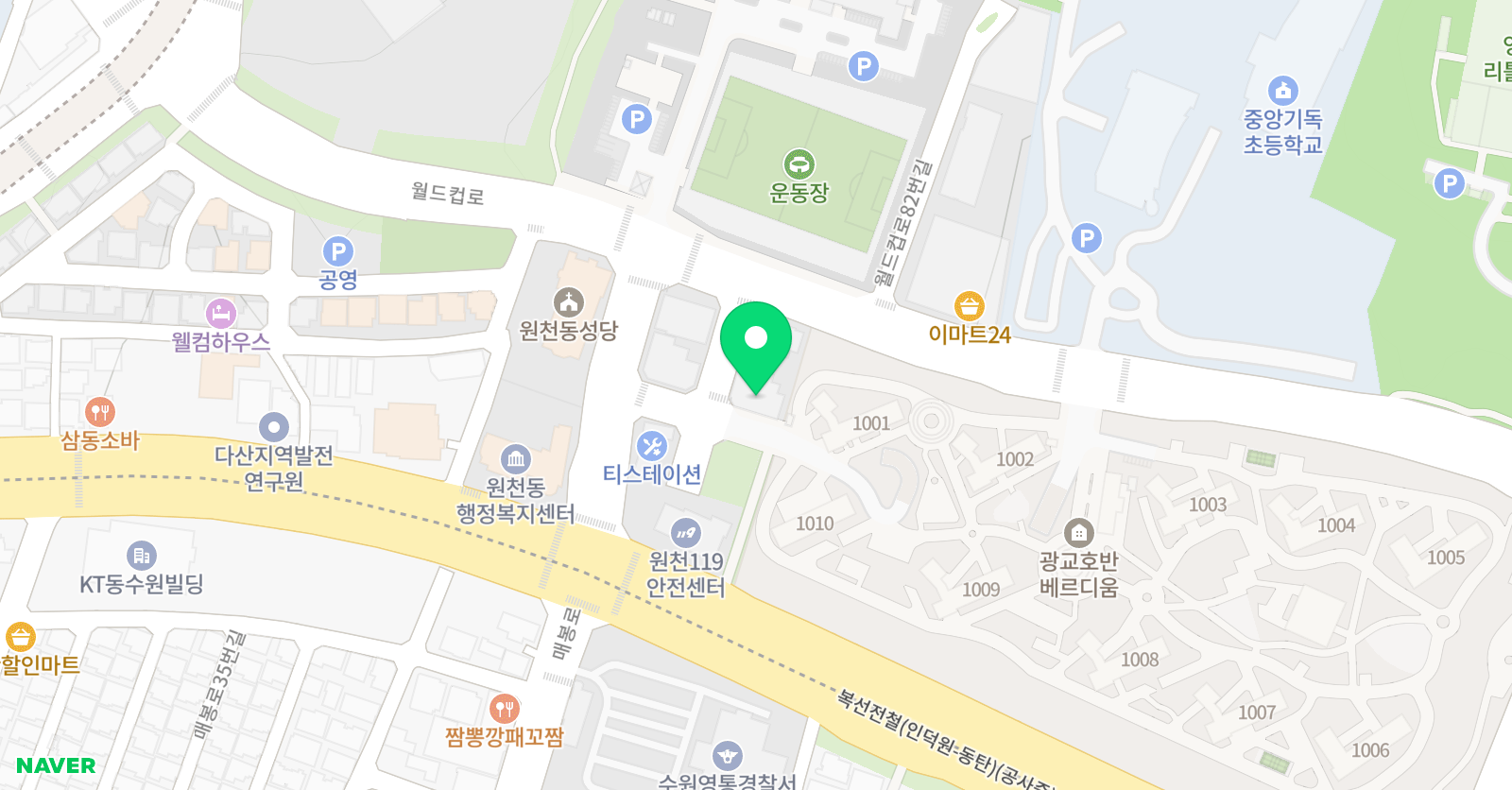 광교이엠에스학원 위치