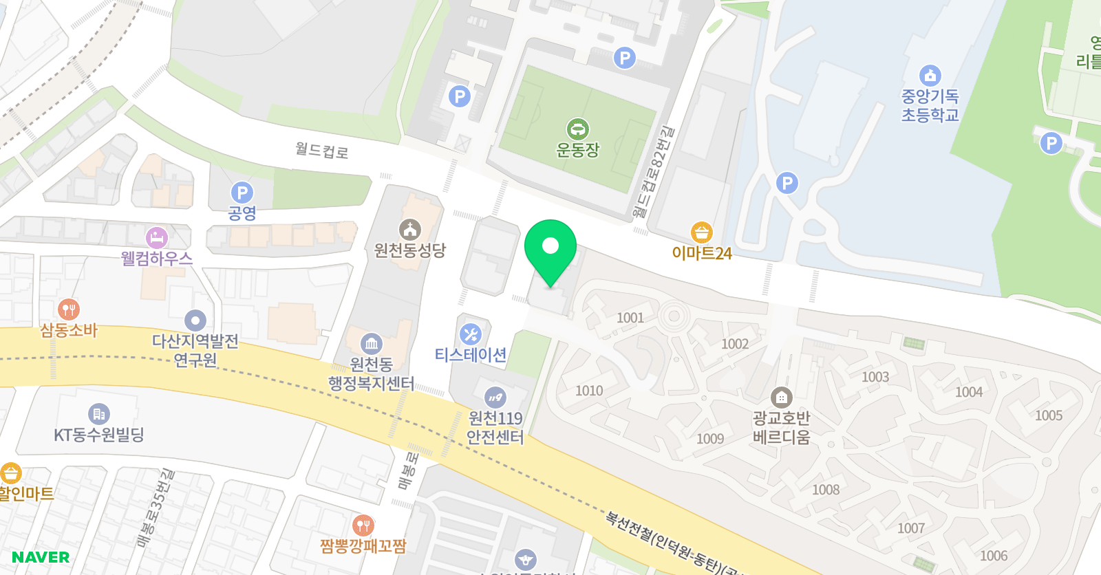 용인대호반 태권도 위치