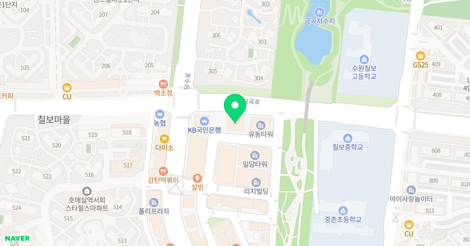 공간샘스터디카페 호매실점  위치