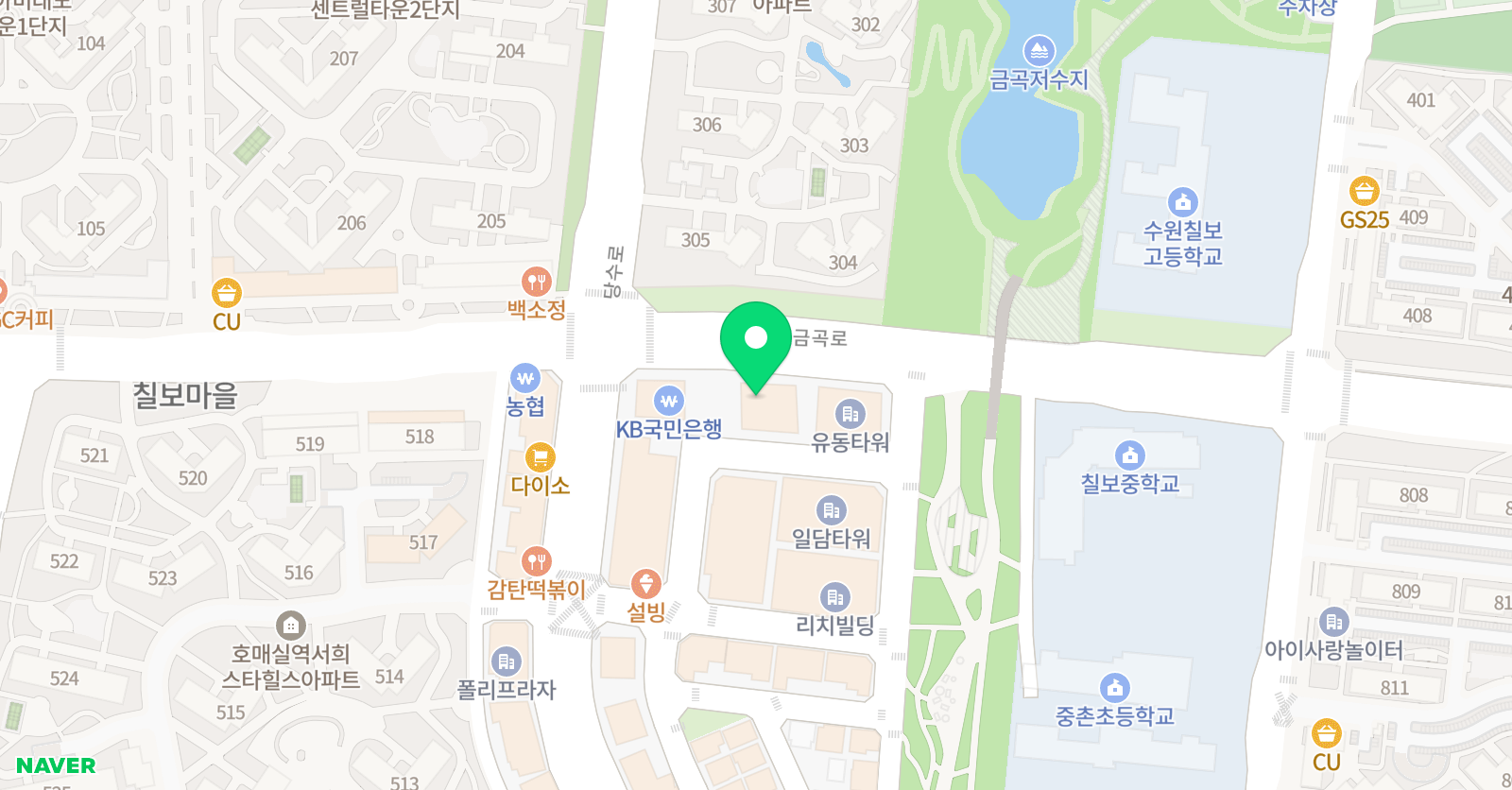 산돌 수학학원 위치