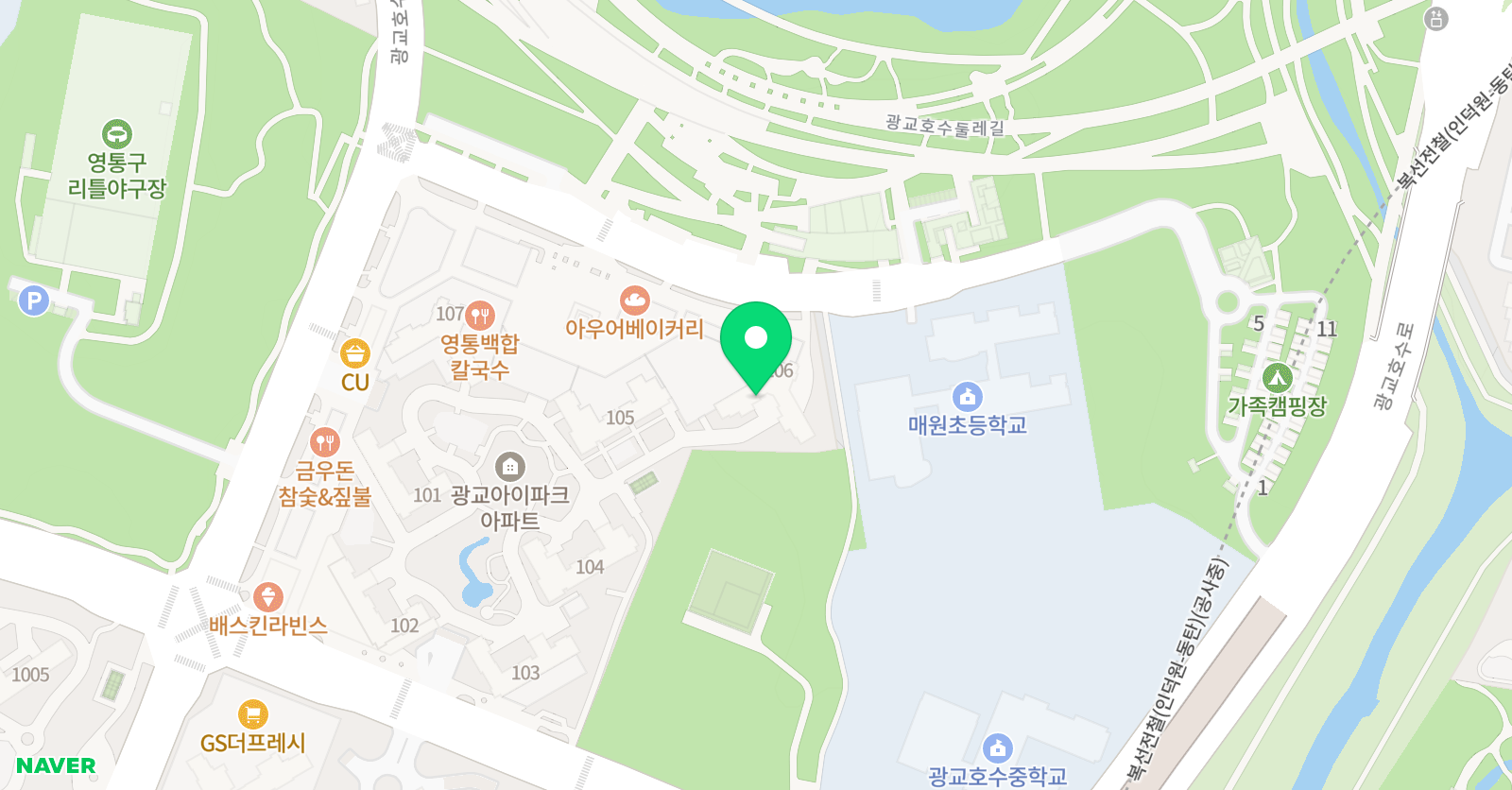 ITC 영어 광교지점 위치
