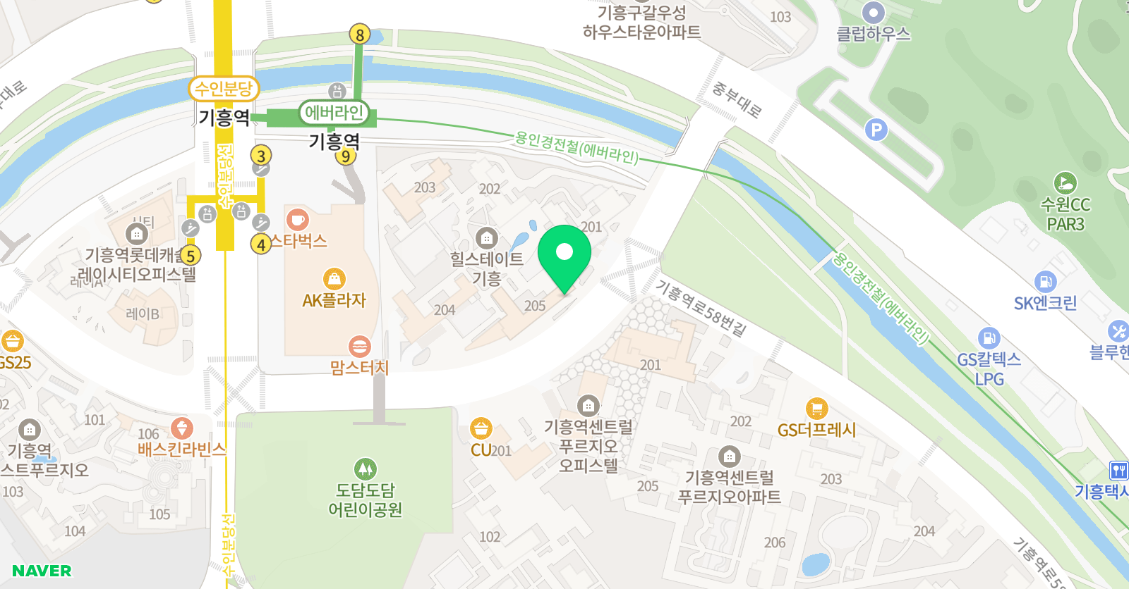 아트앤하트 교육원 기흥역 위치