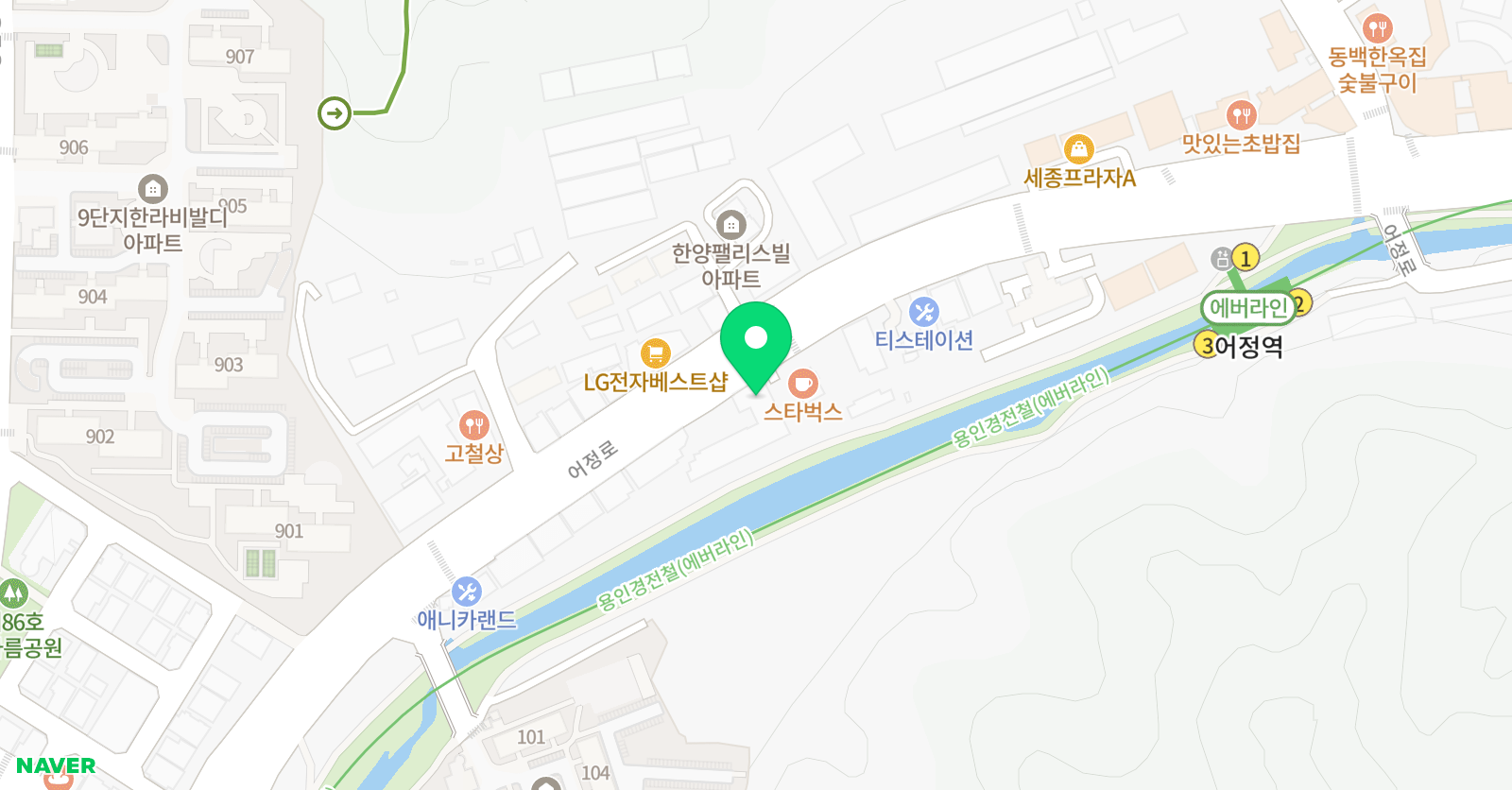 에스라이팅 어학원 상하강남캠퍼스 위치