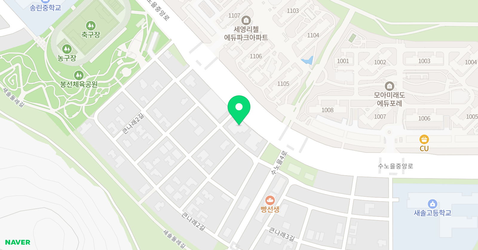 송산마루 학원 위치