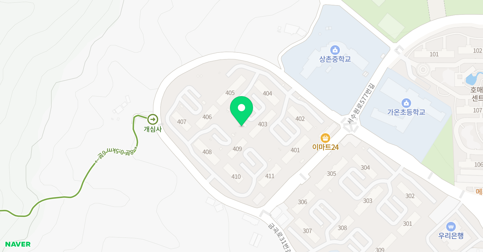뮤엠영어 영어교습소 금곡상촌 위치