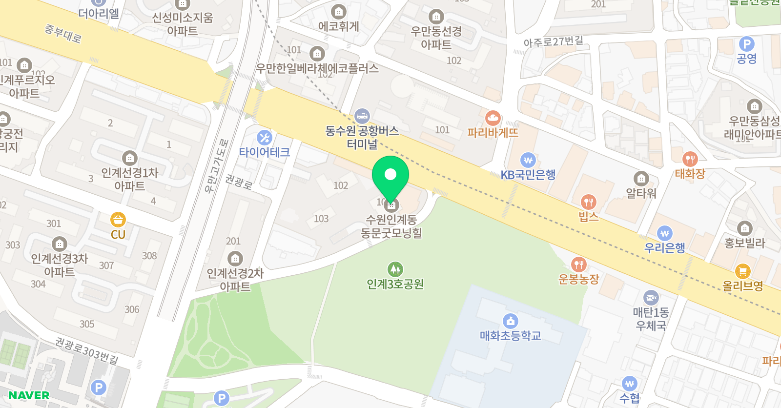 니혼고우 아주대점 위치