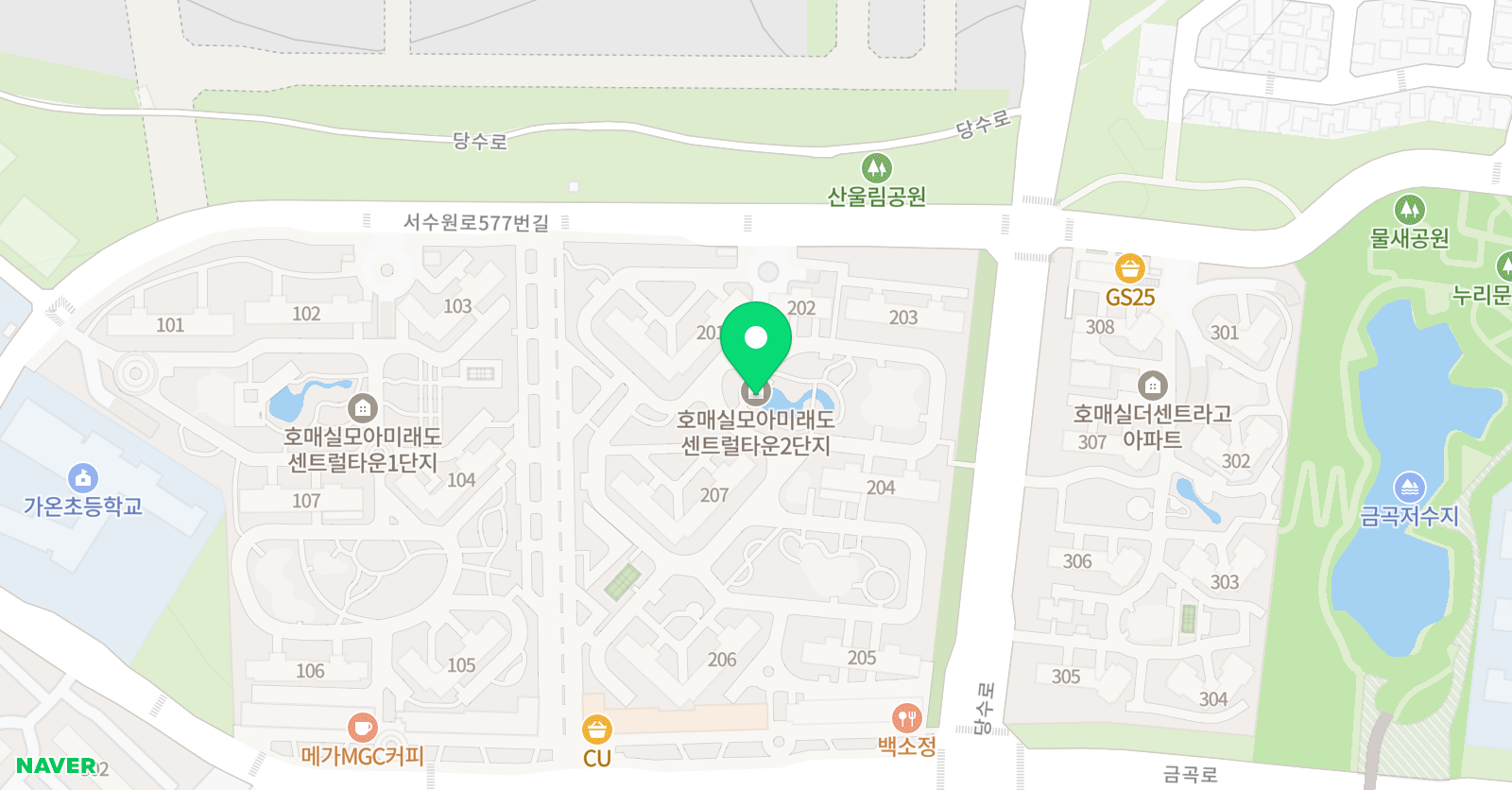 뮤엠 영어 모아가온점 위치