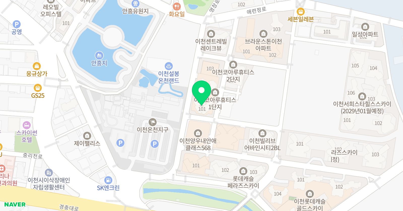 T클래스이천코아루 위치