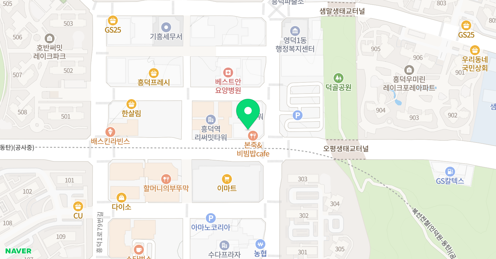 한국파워점핑줄넘기클럽 흥덕점 위치