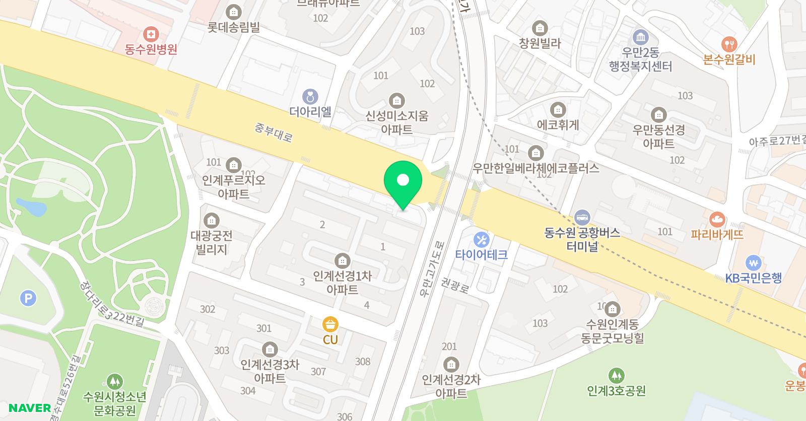 경희대석사 대왕 태권도장 위치