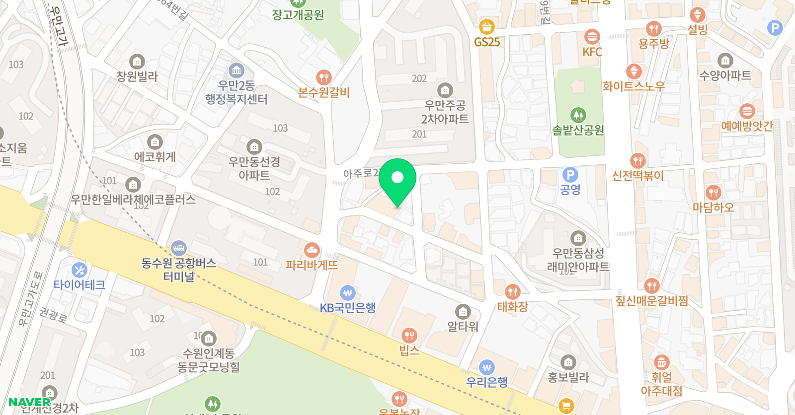푸르넷 공부방 동수원지점 위치