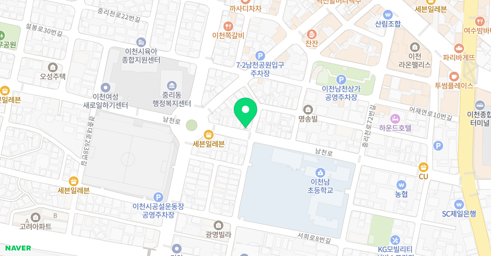 참피온 태권도장 위치