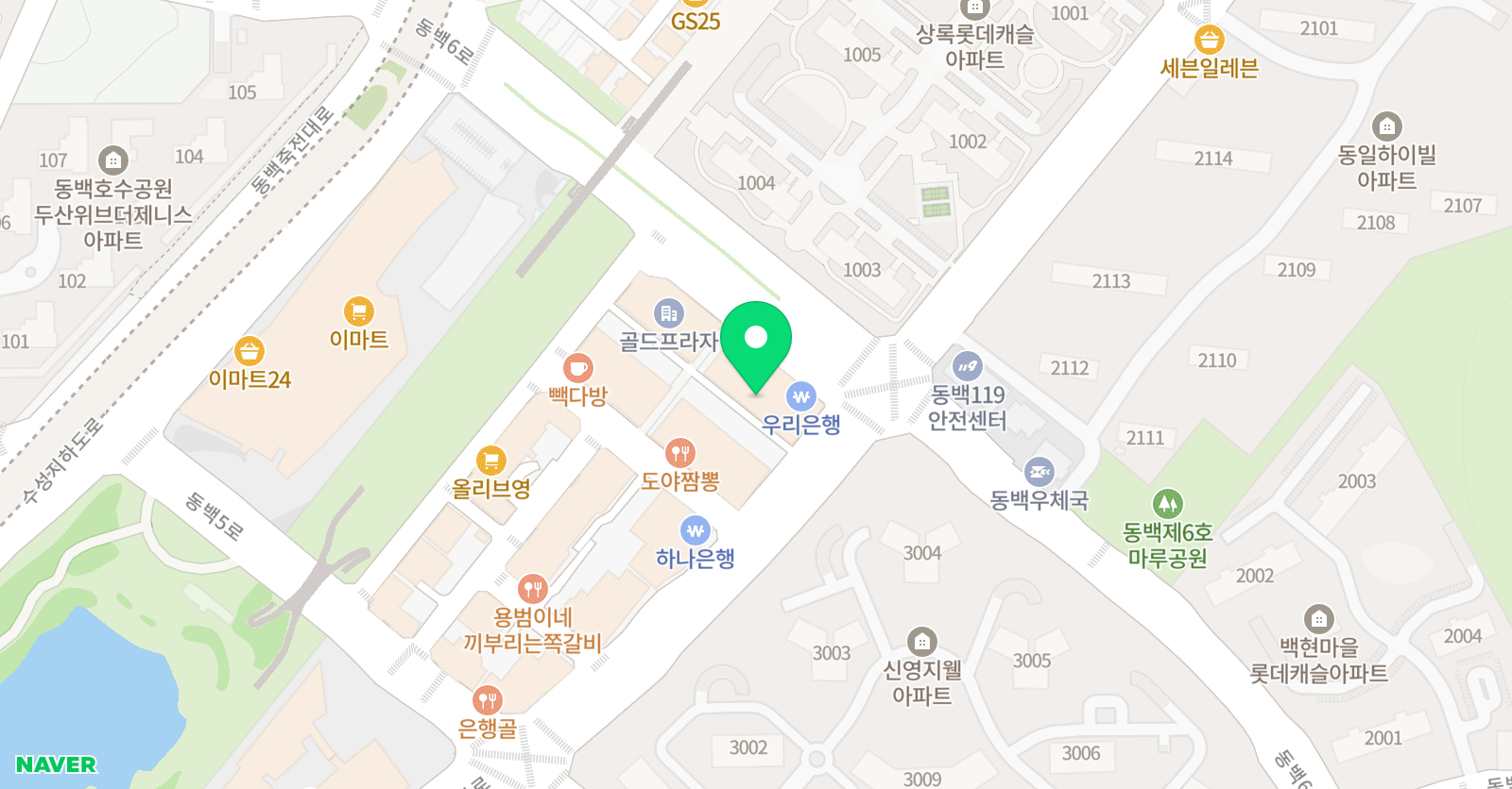 다빈치노트 미술학원 동백본점 위치