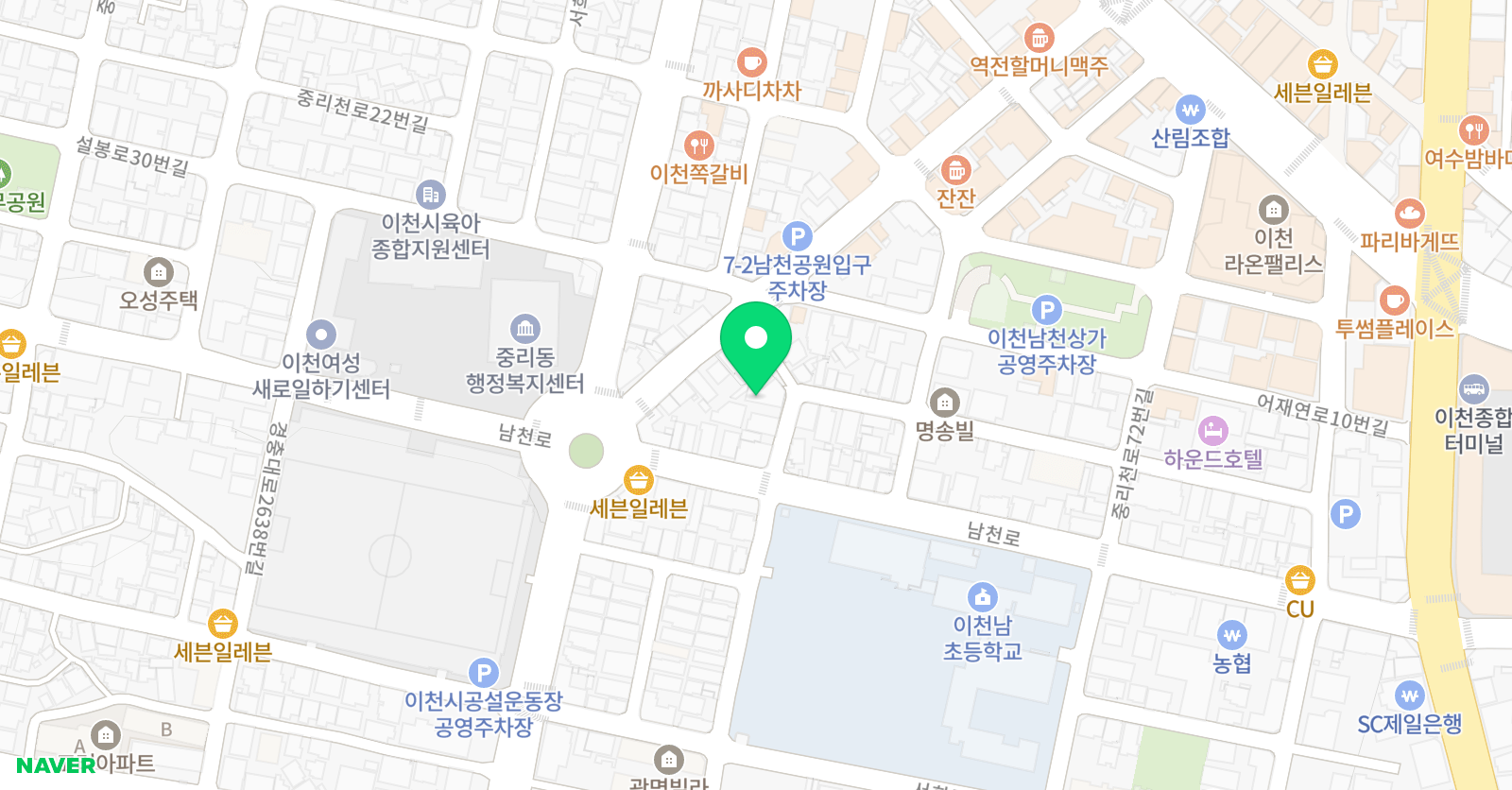 GnB 어학원 남이천캠퍼스 위치