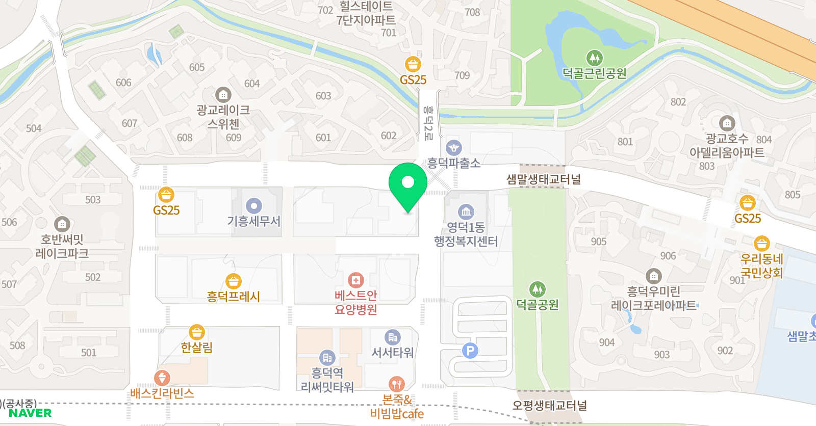 미래엔 수학영어학원 흥덕 위치