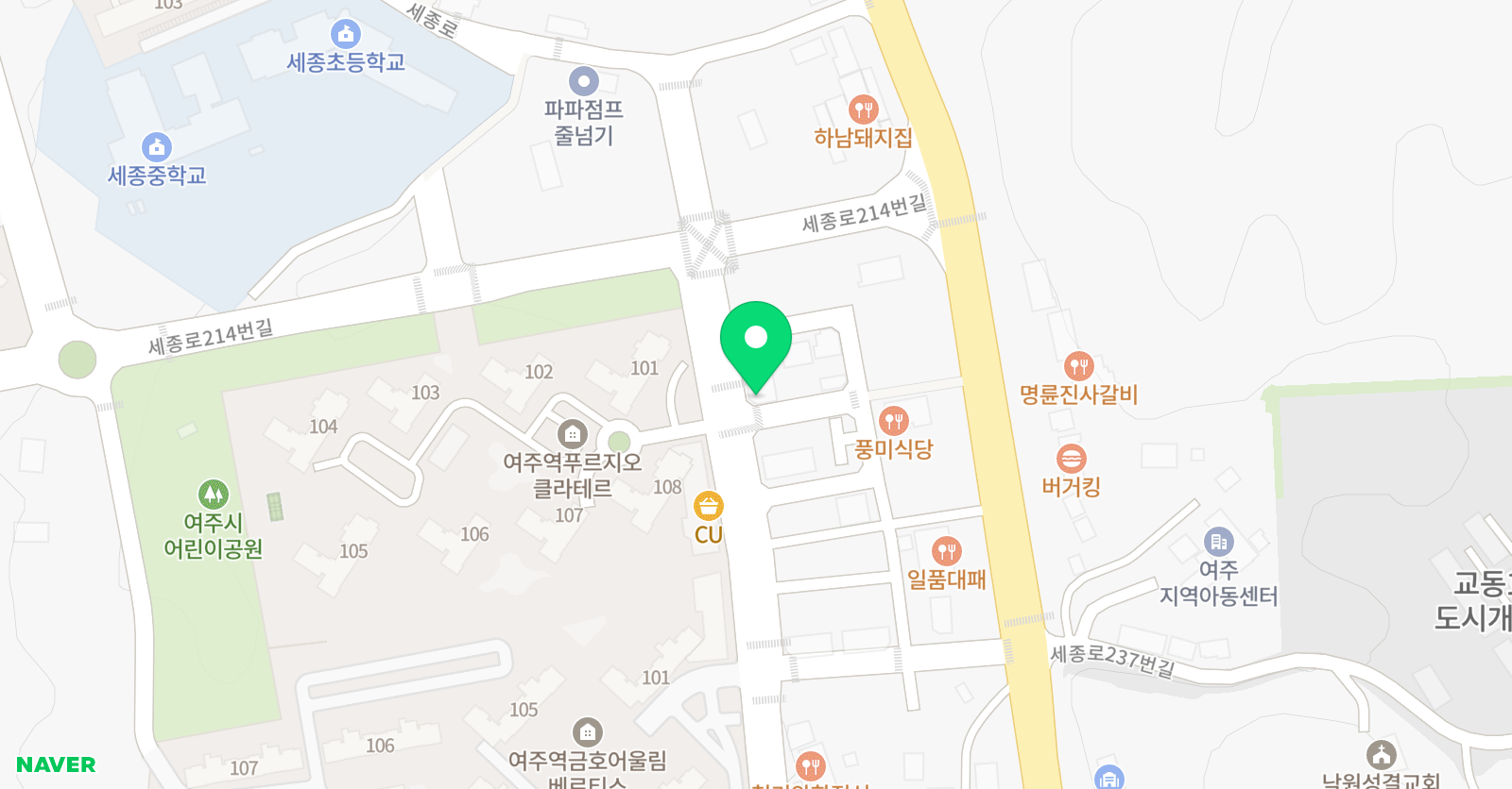 삼성 영어셀레나 여주세종학원 위치
