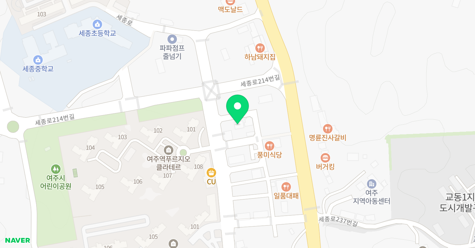 아트앤하트 교동세종 미술학원 위치