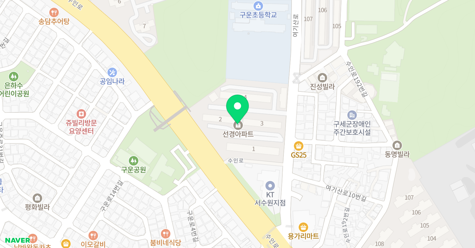 스마트해법 수학 구운교습소 위치