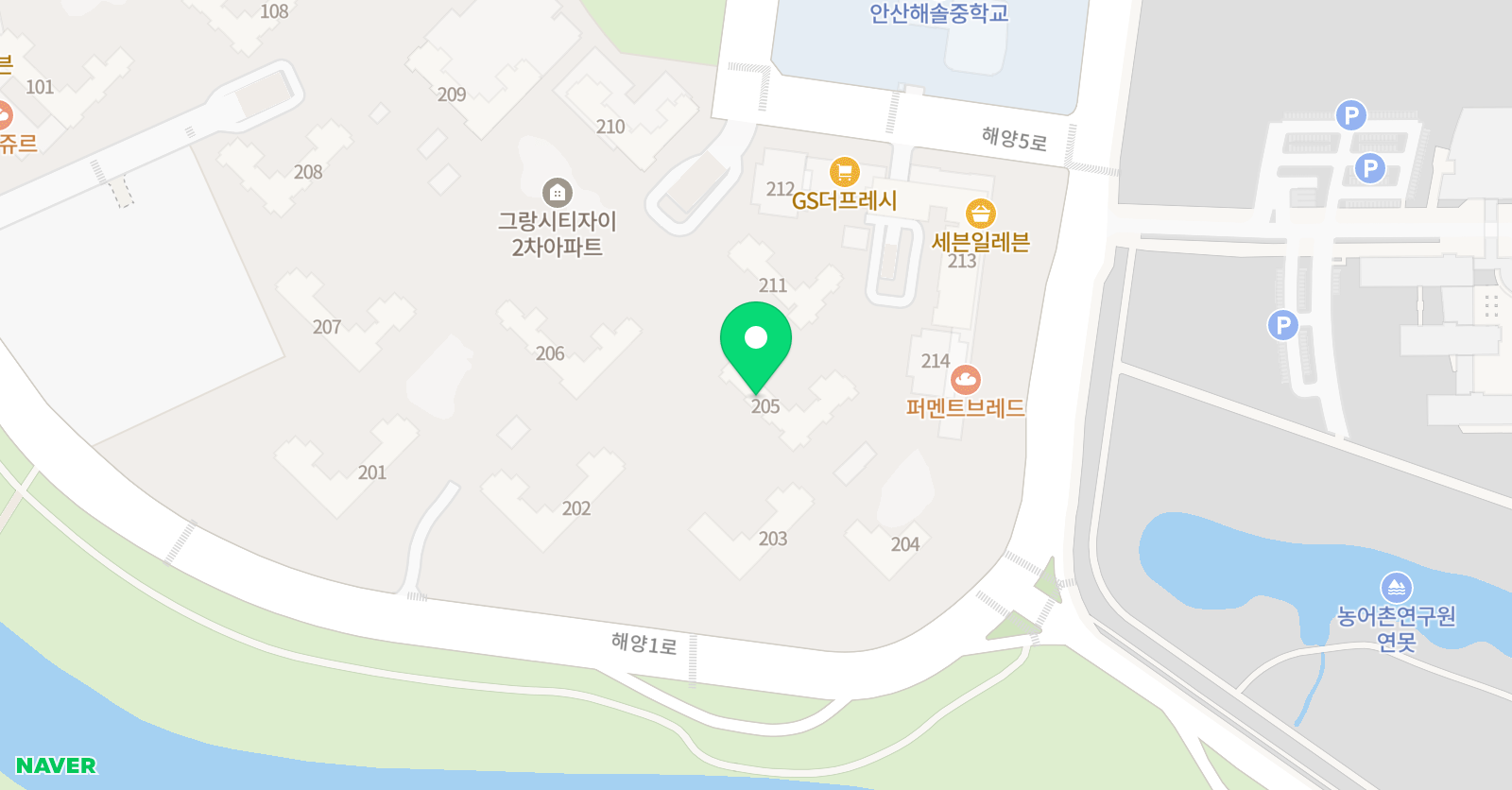 삼성영어셀레나 해솔2차학습관 위치