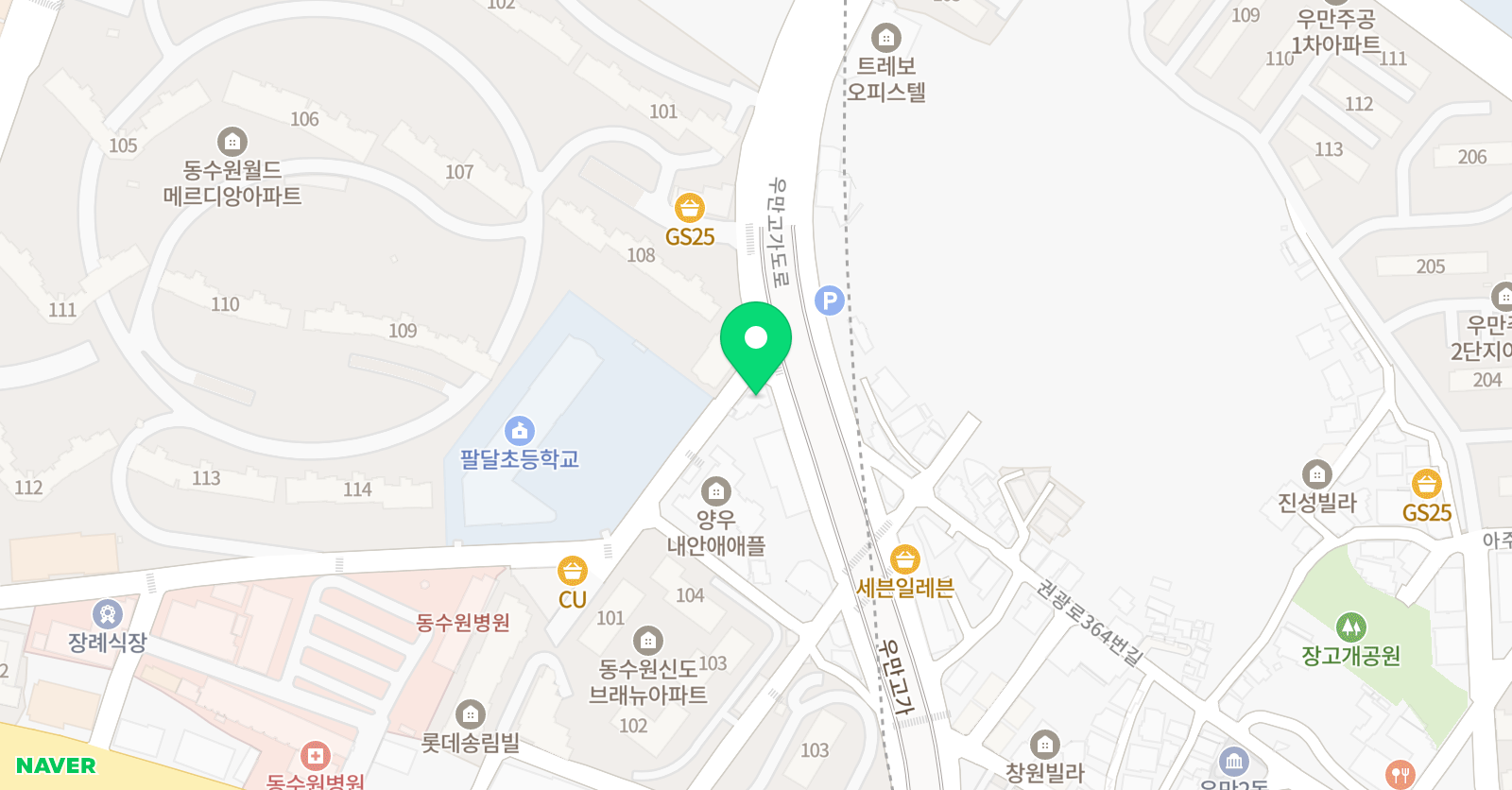 스마트해법 수학 팔달초점 위치