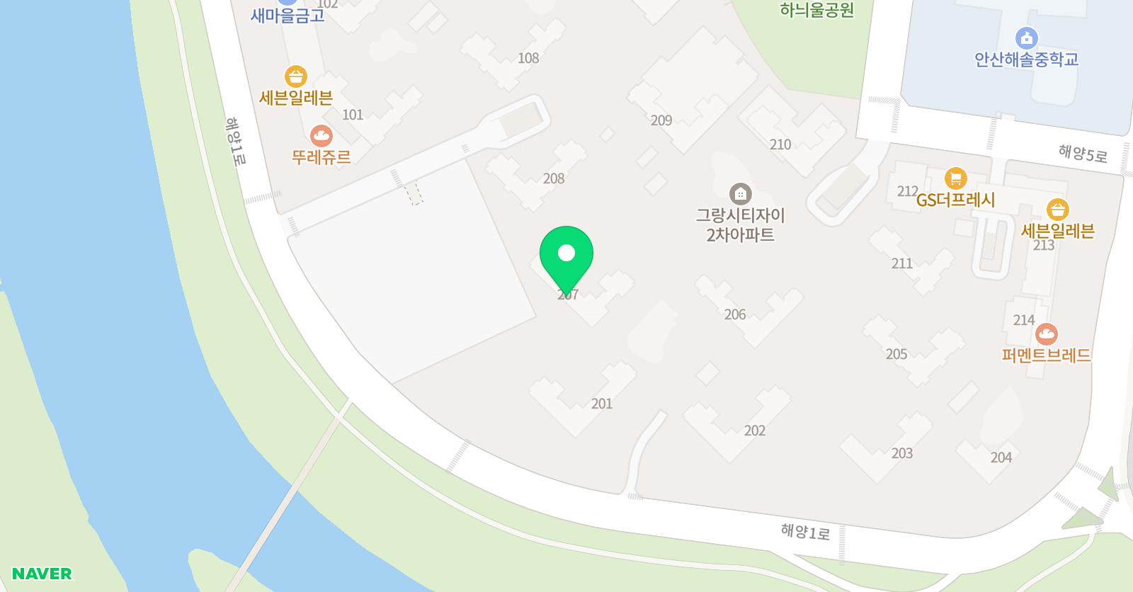 기탄사고력교실 안산그랑시티자이2차점 위치