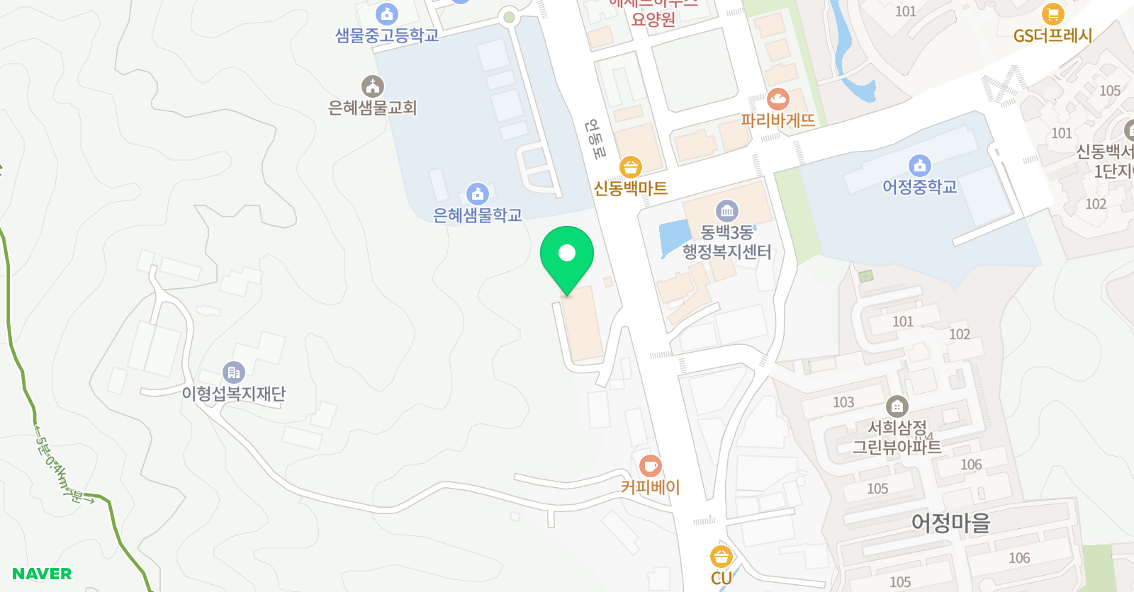 LG세이커스유소년농구클럽 용인동백점 위치