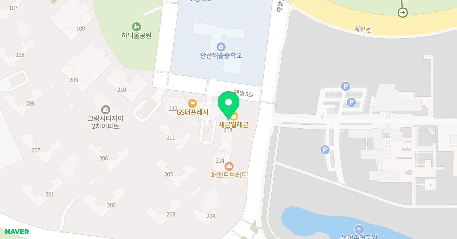 레벨업영수학원 안산 자이 위치