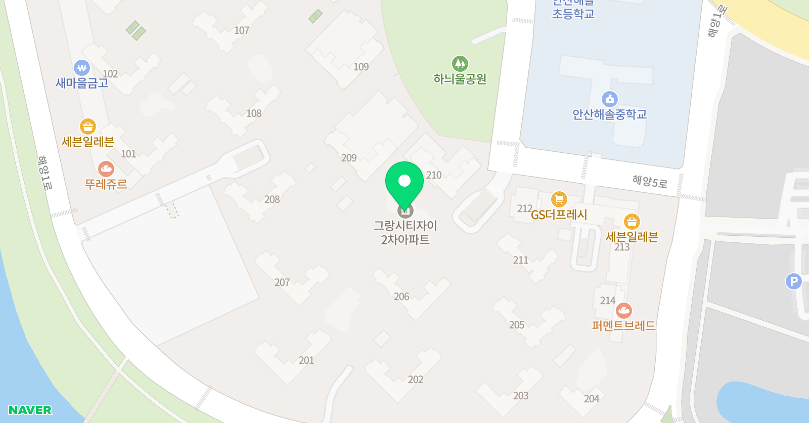 공필왕 안산채움 수학 위치