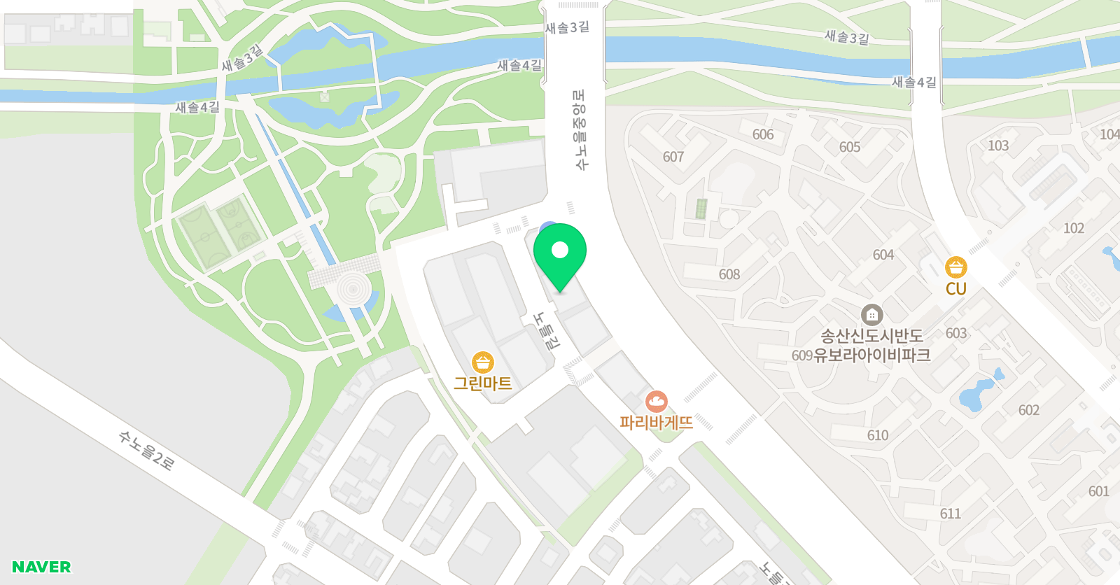 북꼬리 송산센터 위치