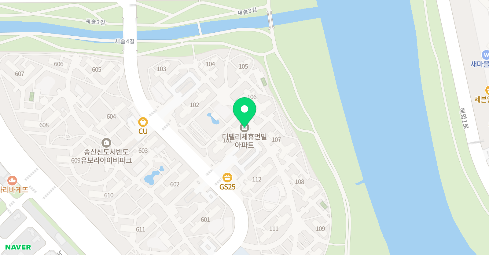 뮤엠 영어학원 송산휴먼빌NEST 위치