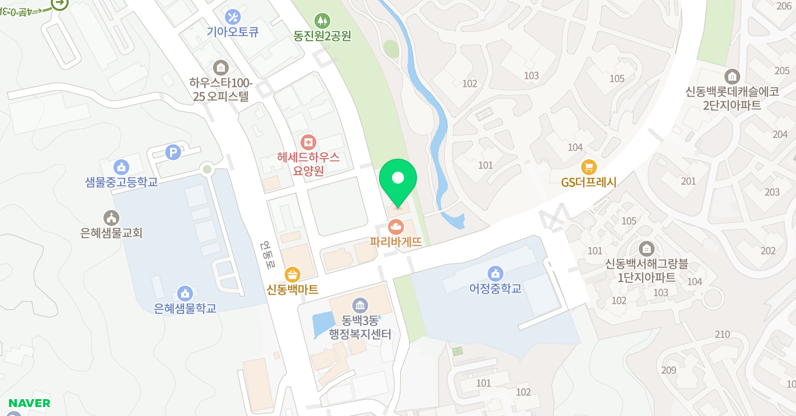 라인핏 발레학원 위치