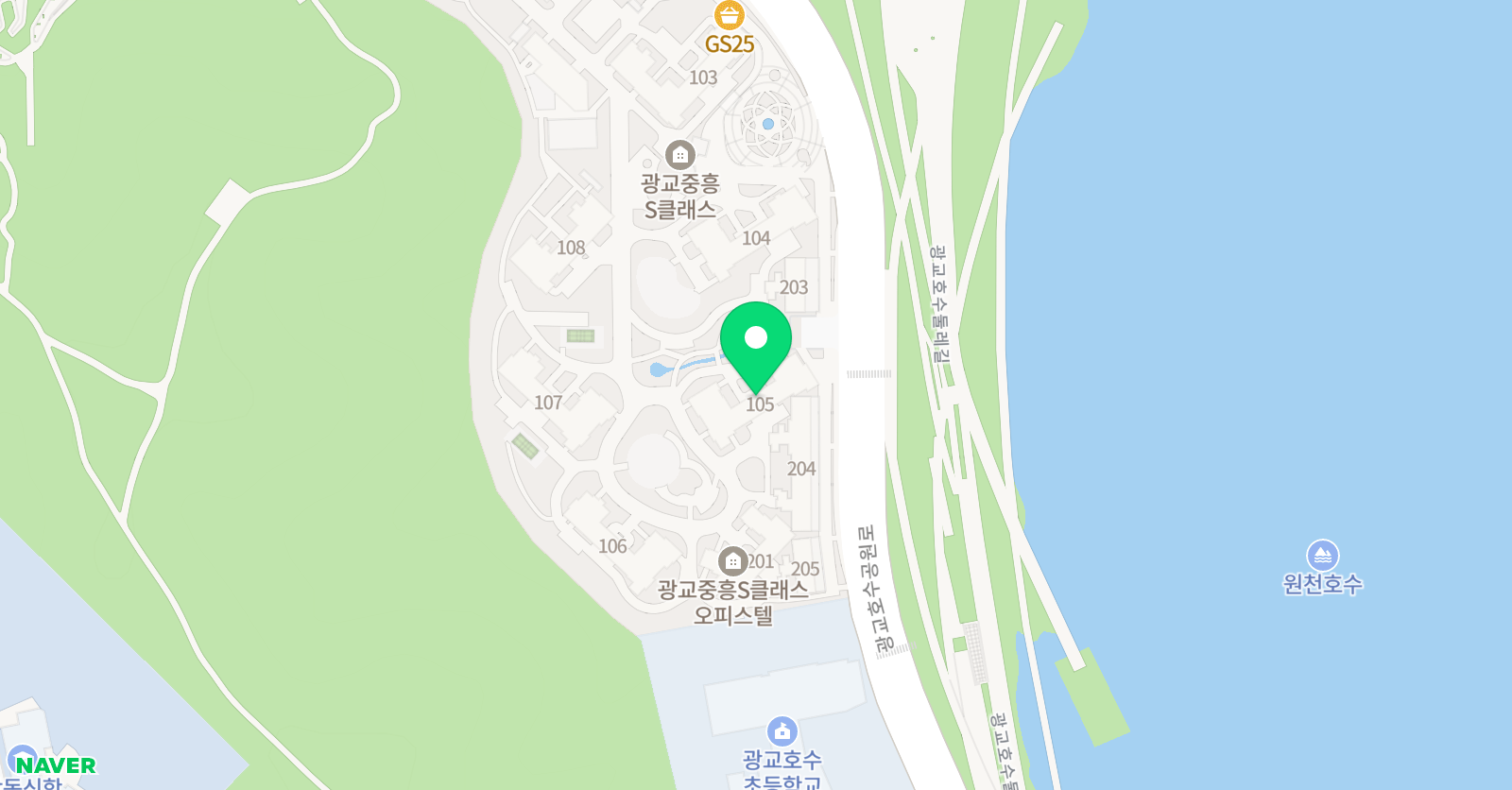 영렘브란트 광교중흥S클래스 위치