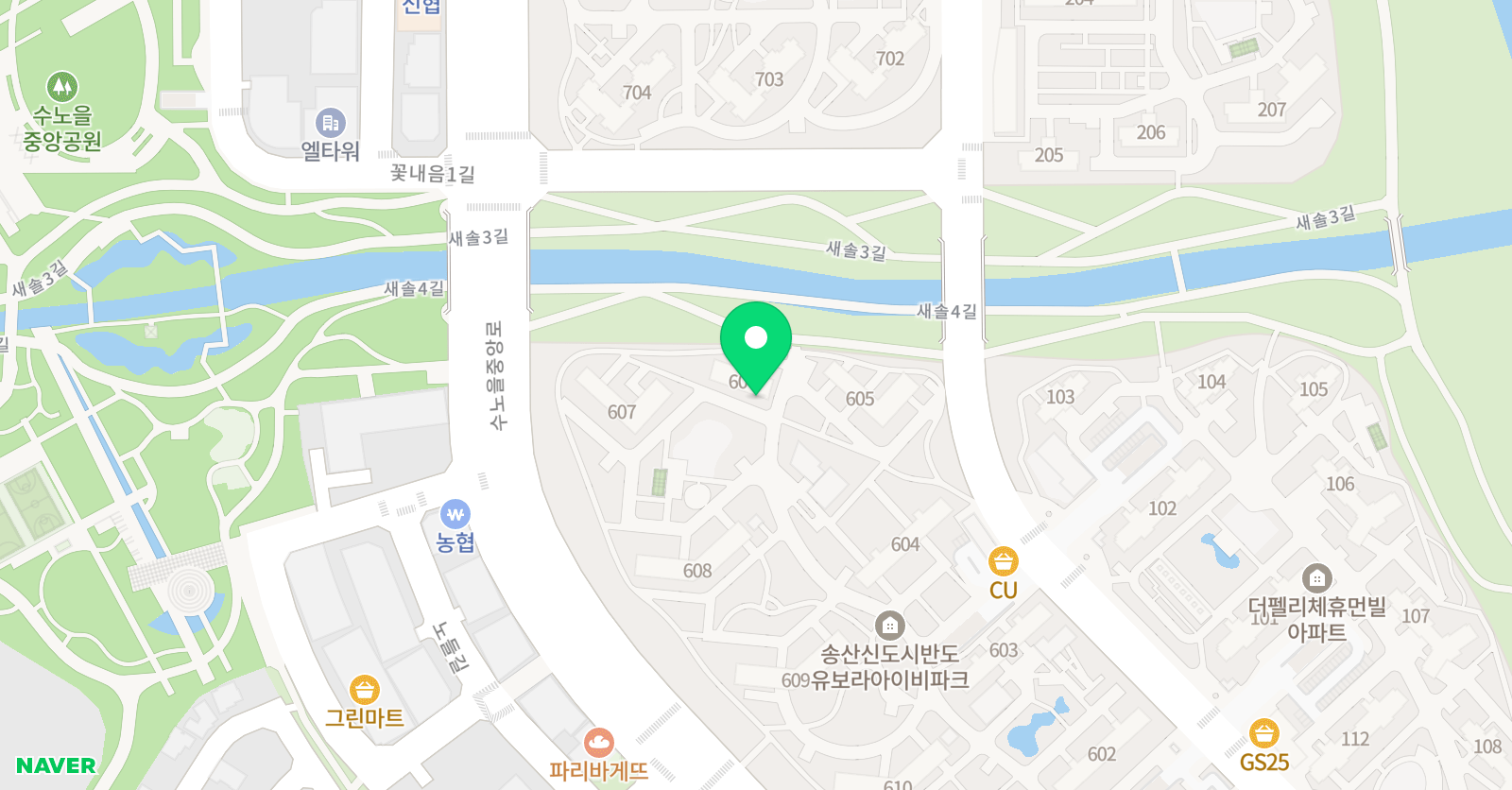 아소비 송산 반도유보라점 위치