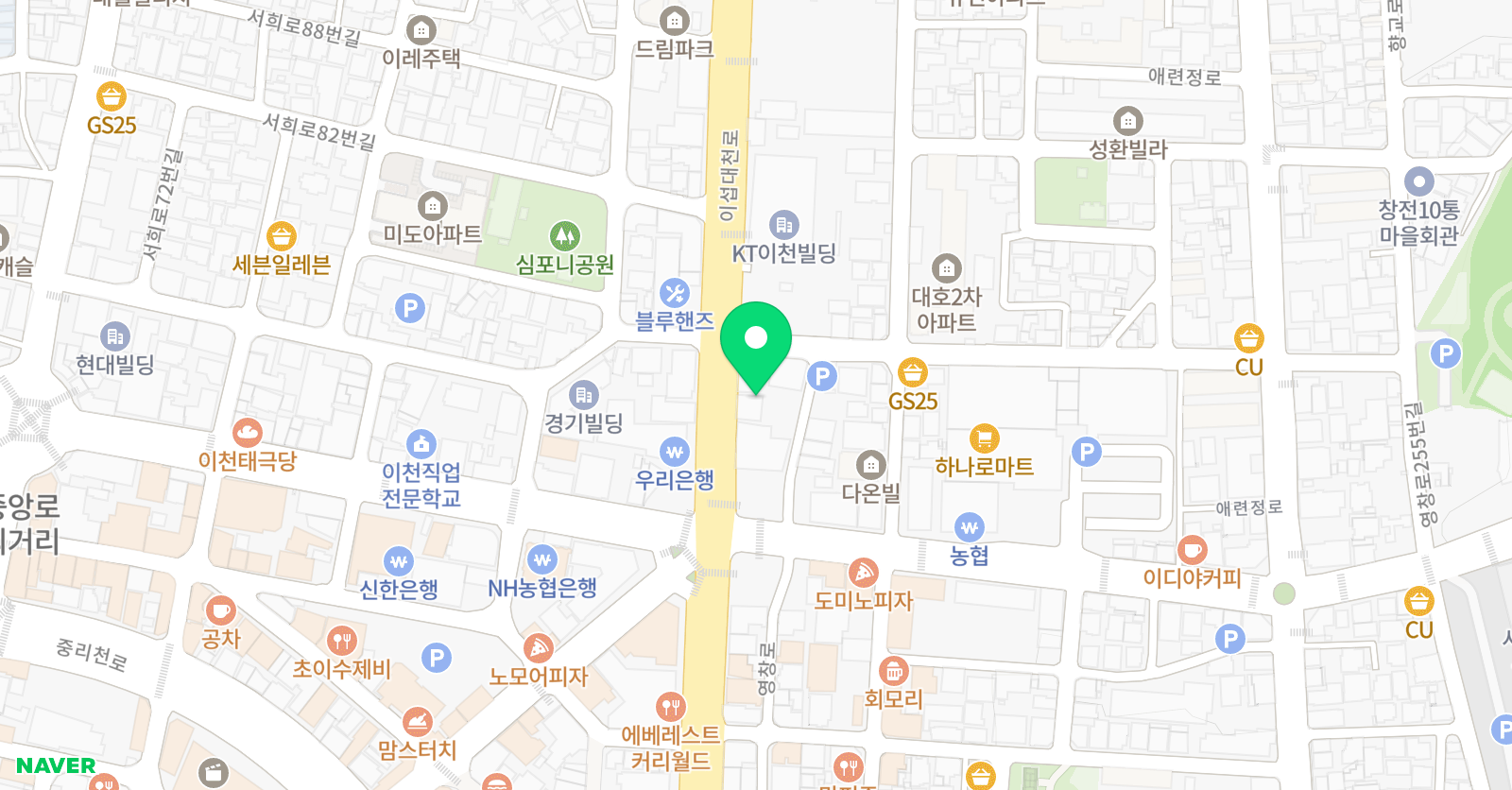JY 실용음악학원 위치