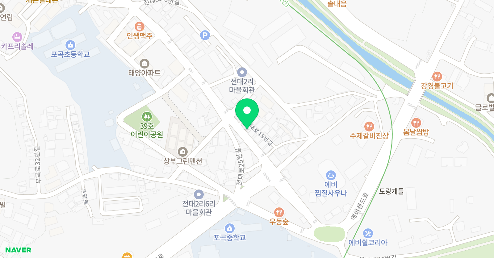 써니스 잉글리쉬 클래스 위치