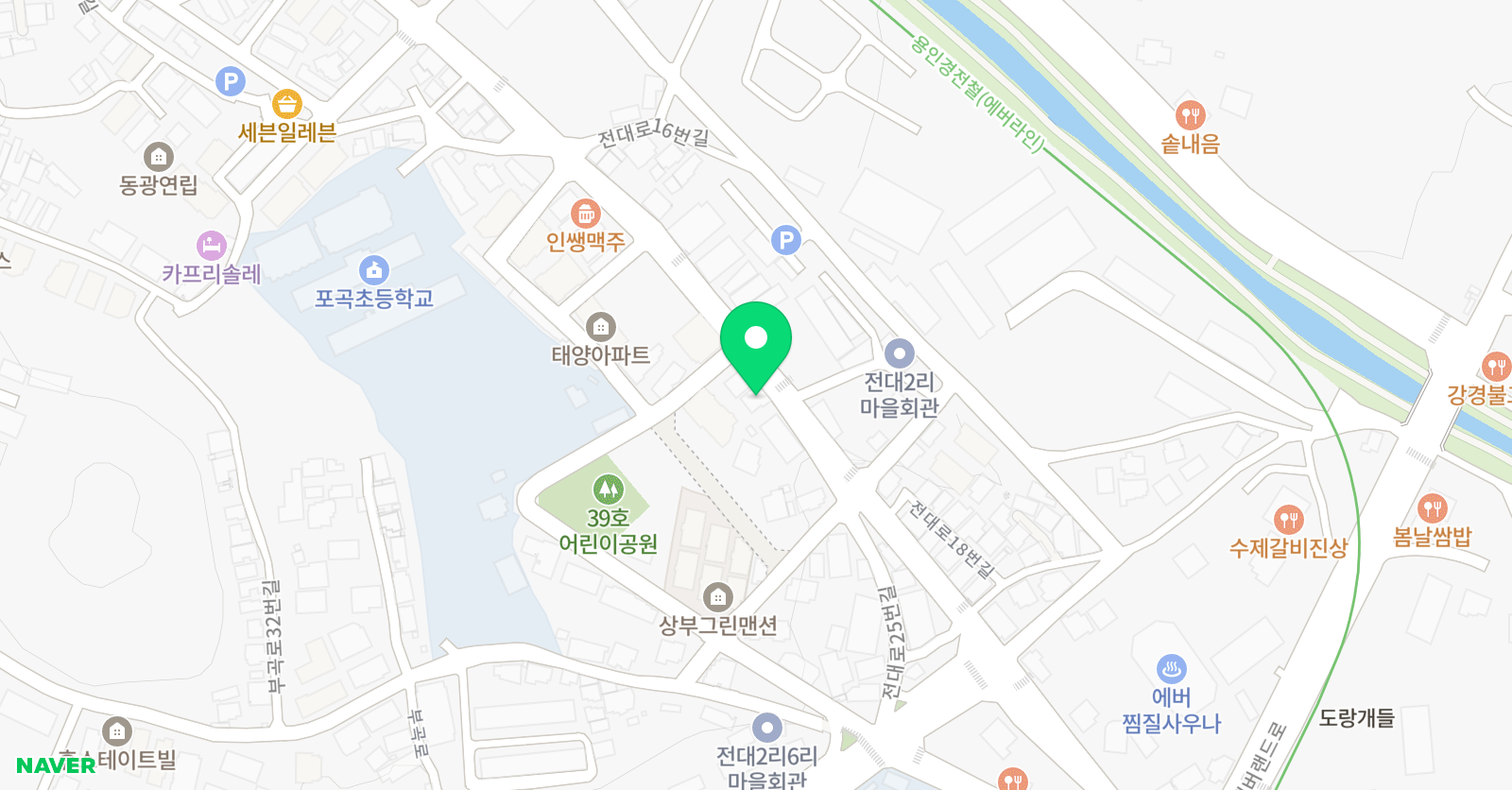 전쌤 한솔플러스 수학학원 위치
