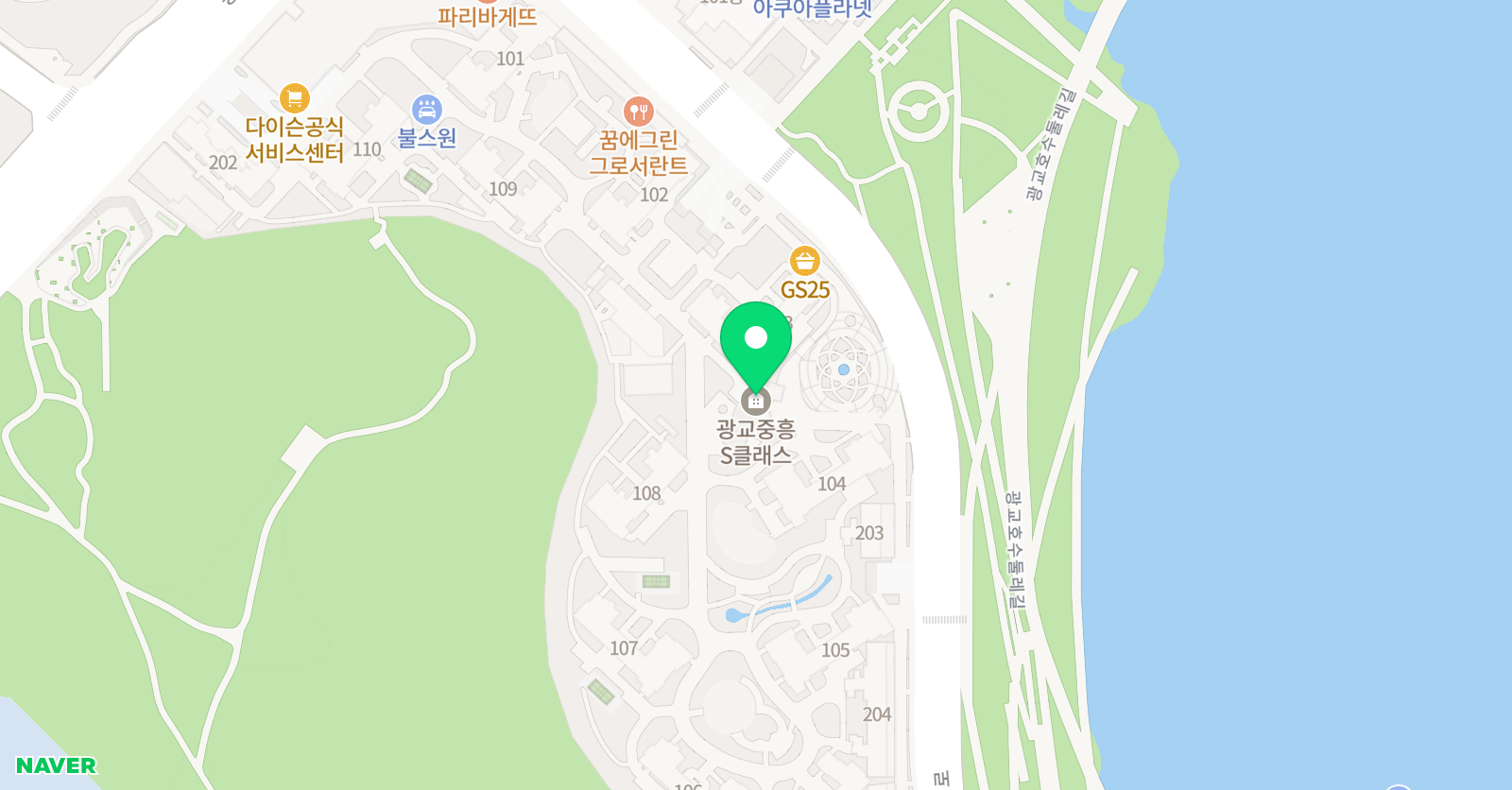 닥터필로스 수학학원 광교센터 위치
