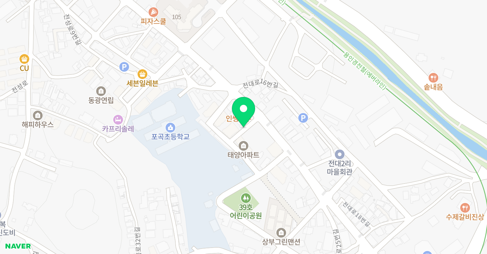 전쌤영어N 수학학원 위치