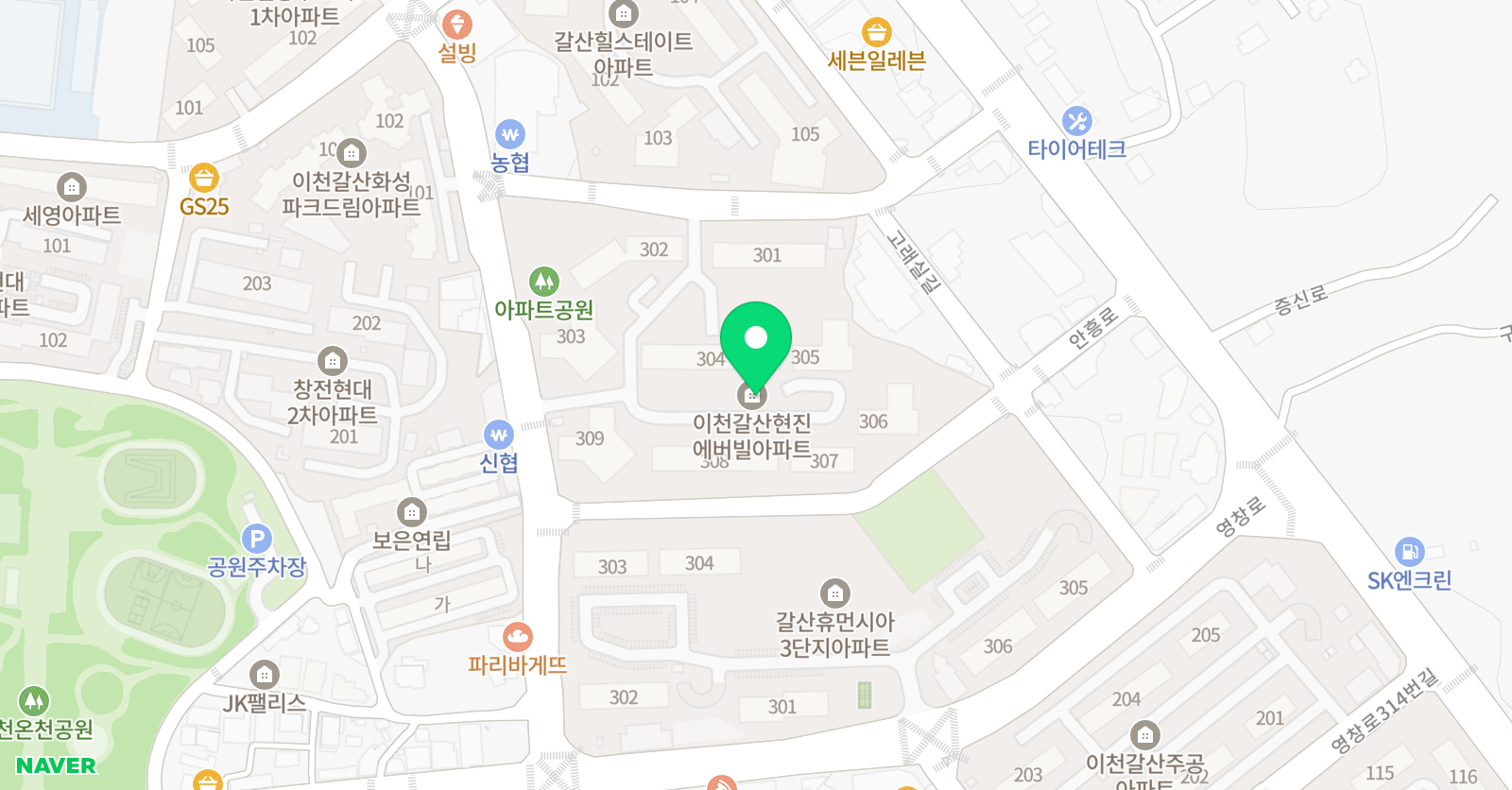 솔루니 갈산동현진에버빌 홈스쿨 위치
