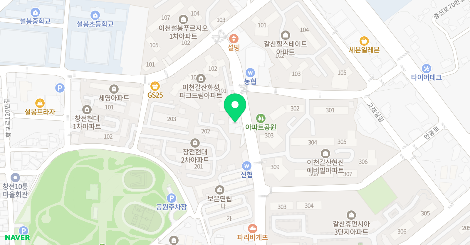 발레블랑 무용 필라테스학원 위치