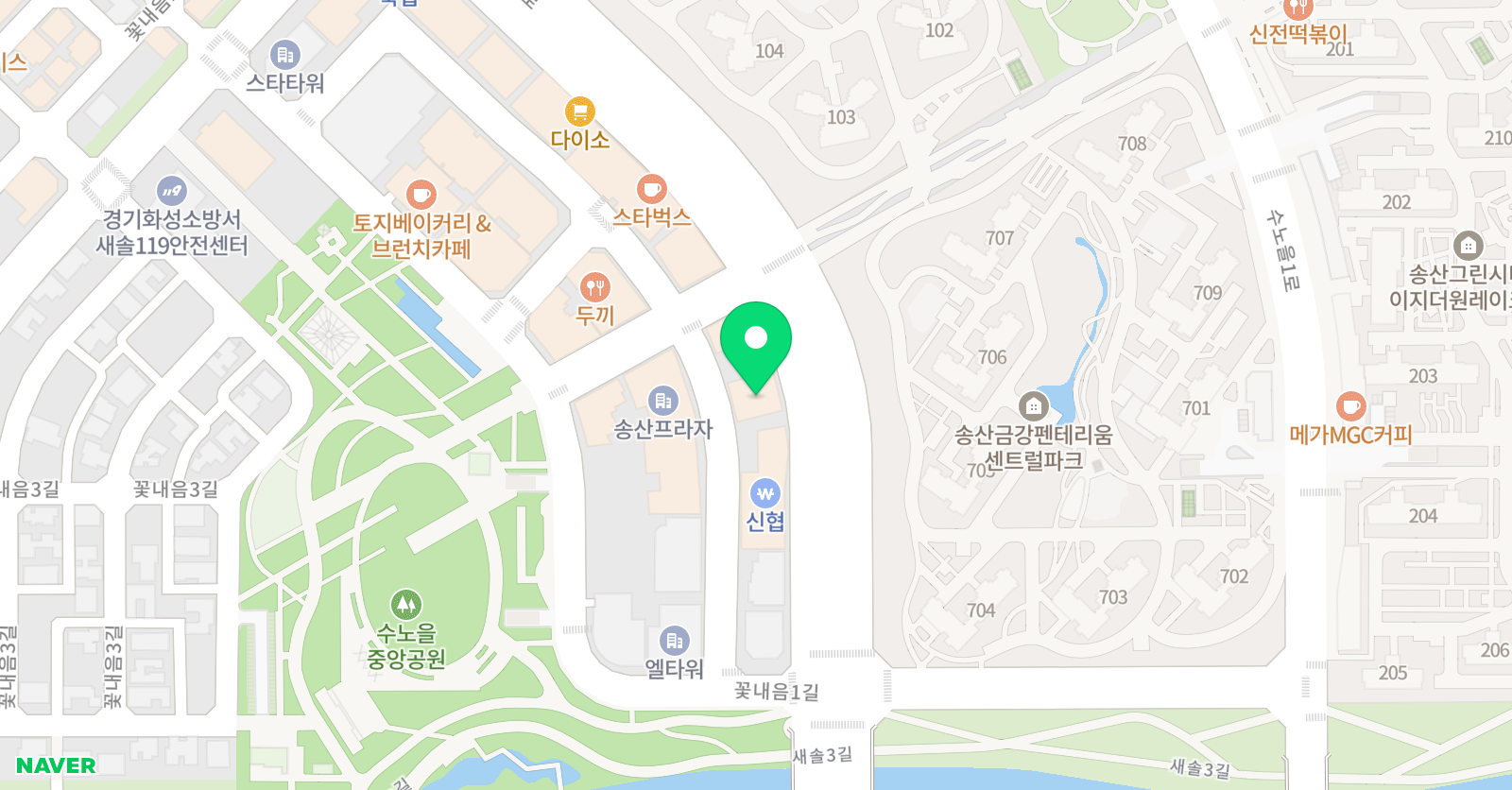아임뮤즈 음악학원 위치