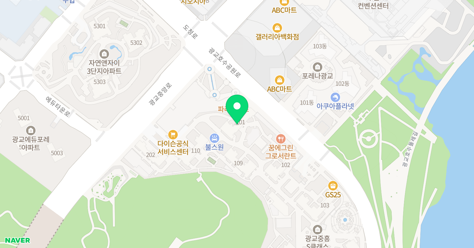와이즈리더 중흥에스점 위치
