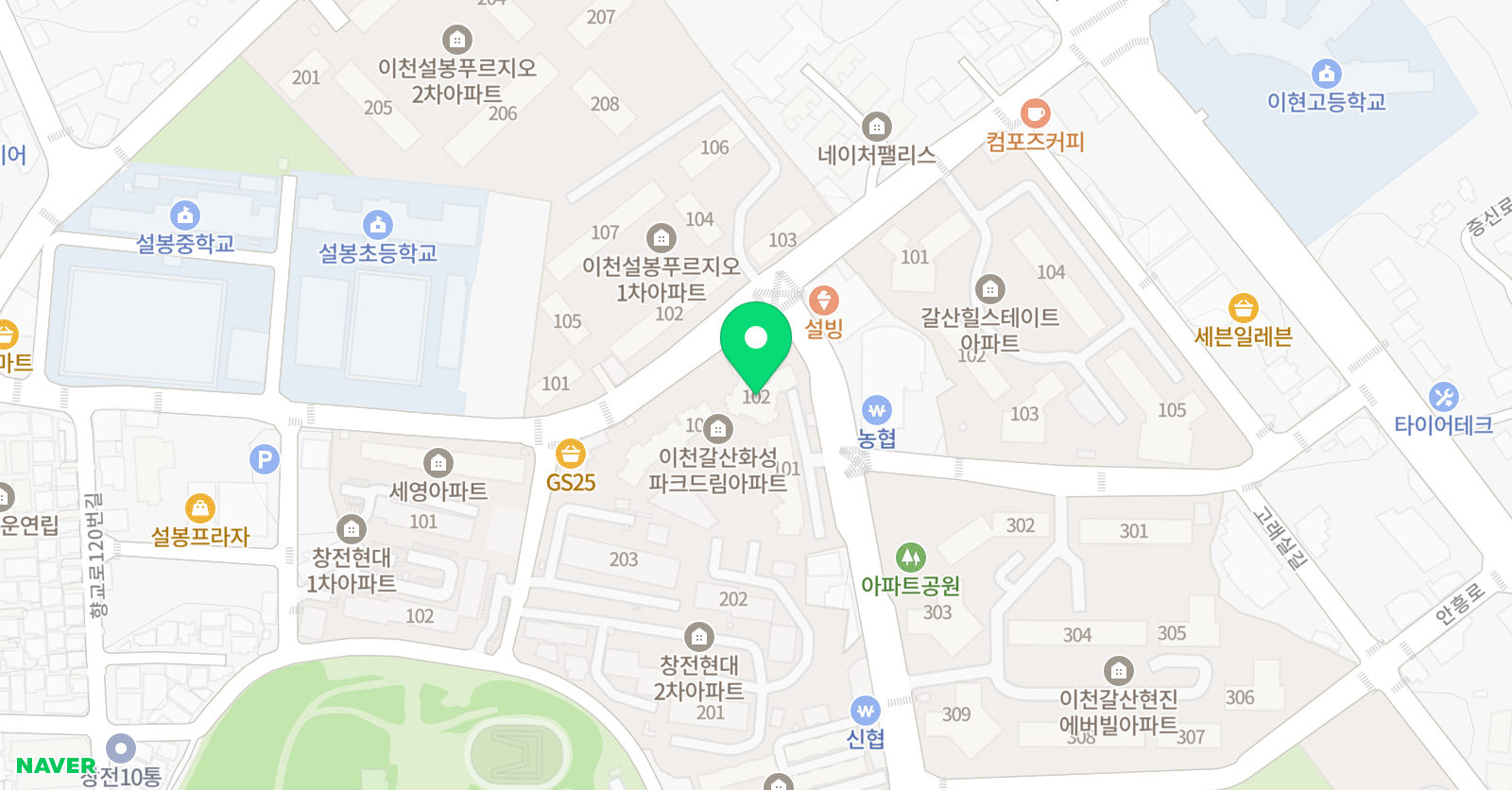 빨간펜 수학의달인 이천설봉점 위치