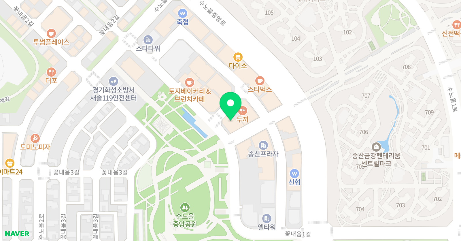 요가공간 화성새솔점 위치