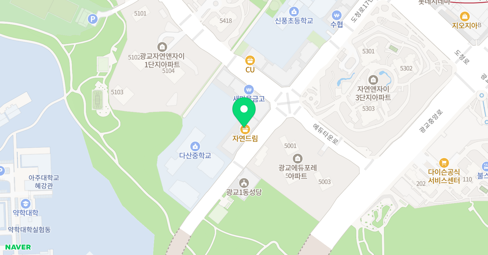 정상 어학원 광교분원 위치