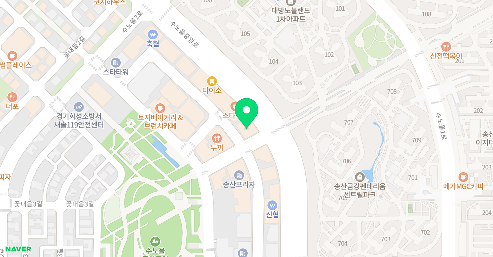 새솔동 위드유수학교습소 큐리매쓰 위치