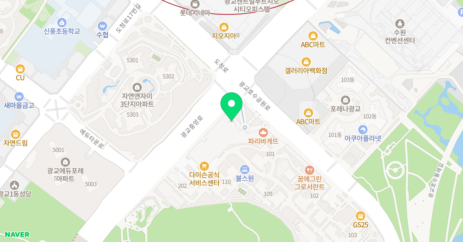 깊은상상뿌리 학원 위치