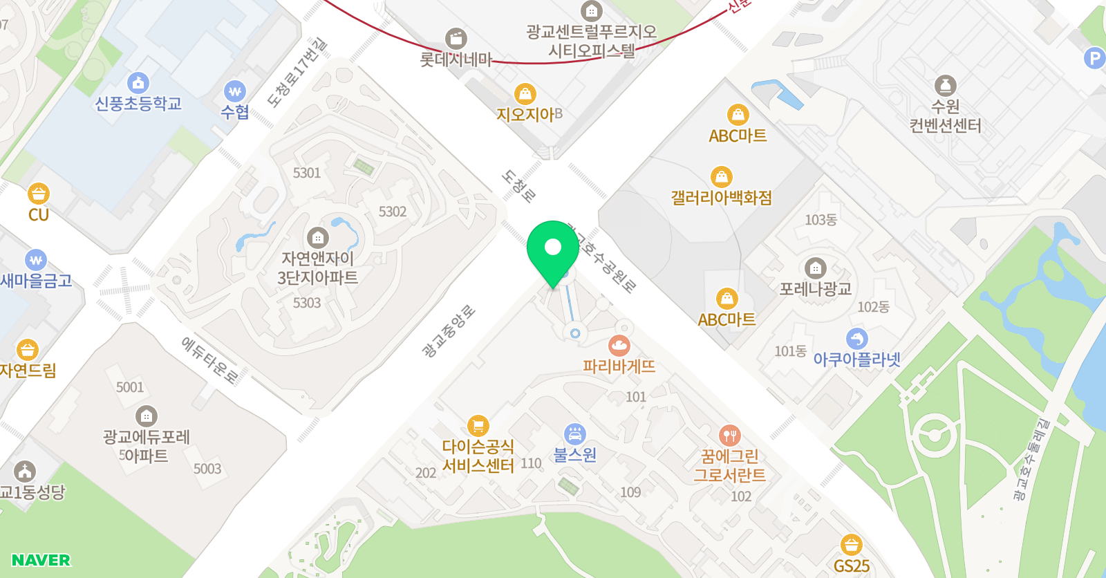이안서가 광교원 위치