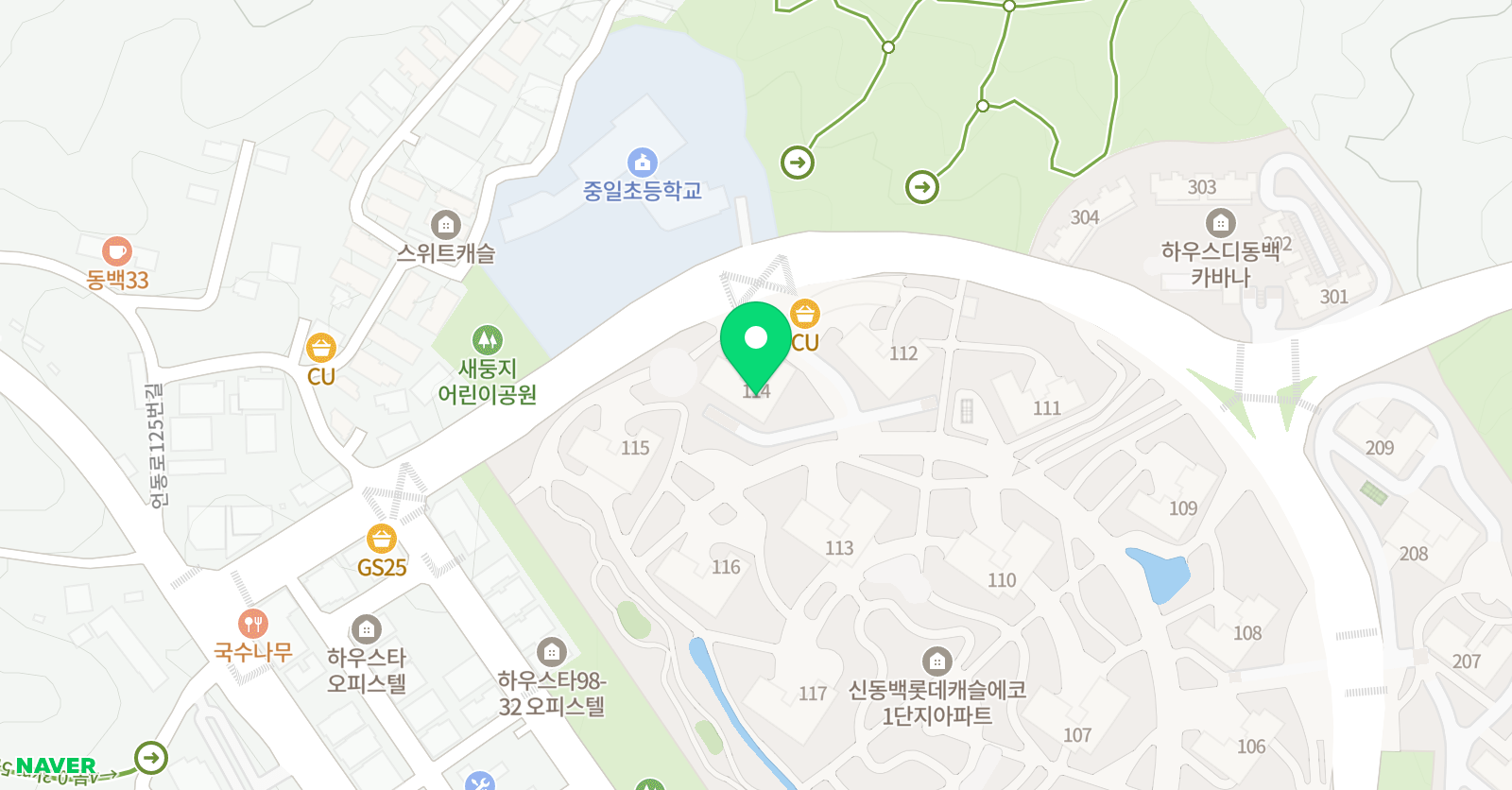빨간펜 수학의달인 신동백점 위치